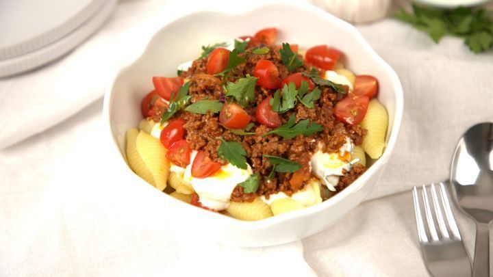 Türkische Pasta mit Joghurt