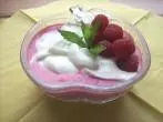 Quark-Frischkäse-Himbeer-Dessert