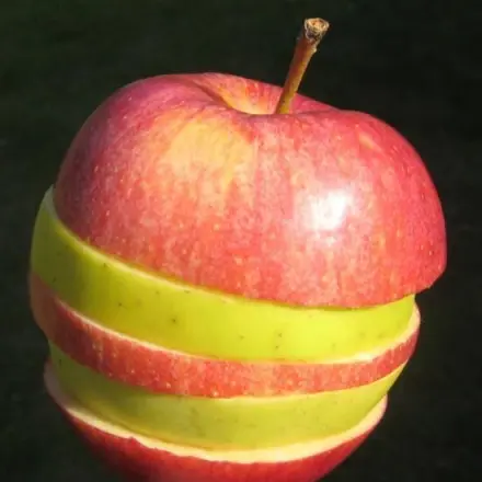Überraschung für Apfelesser: Apfel grün-rot